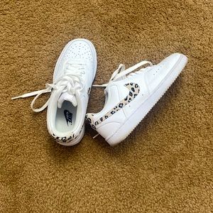 Almost new Nike courts w leopard accents